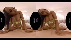 Play VRALLURE: Black Petite Ebony in 180 VR Masturbating with Toy