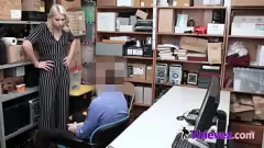 Play Curvy Teen in Uniform Seduces and Sucks Big White Cock in the Office