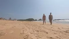 Play Nudist Beach Adventure: Beky and Partner's Public Nudity Fun