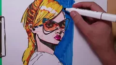 تشغيل يأتي فن Copic Marker إلى الحياة: Mexy Milf in Lingerie Fetish Poro Sketch